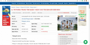 Giao diện chính của Phongtro123.com